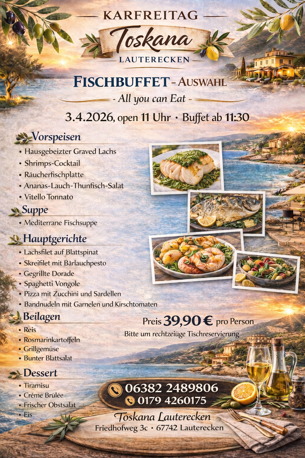 Karfreitag Fischbuffet in Toskana 2026